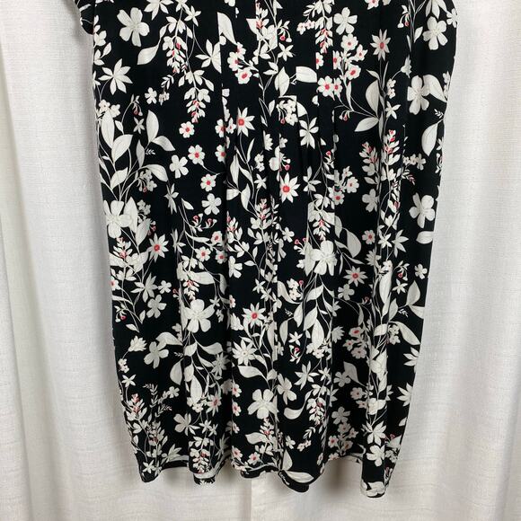 J.Jill Wearever Black&White Floral Shift Dress Sz.XL - Picture 12 of 15